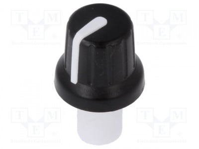 Копче GMN-4P-WH Копче; с индикатор; ABS; Диам.на оста:6mm; O16x14,4mm; черен